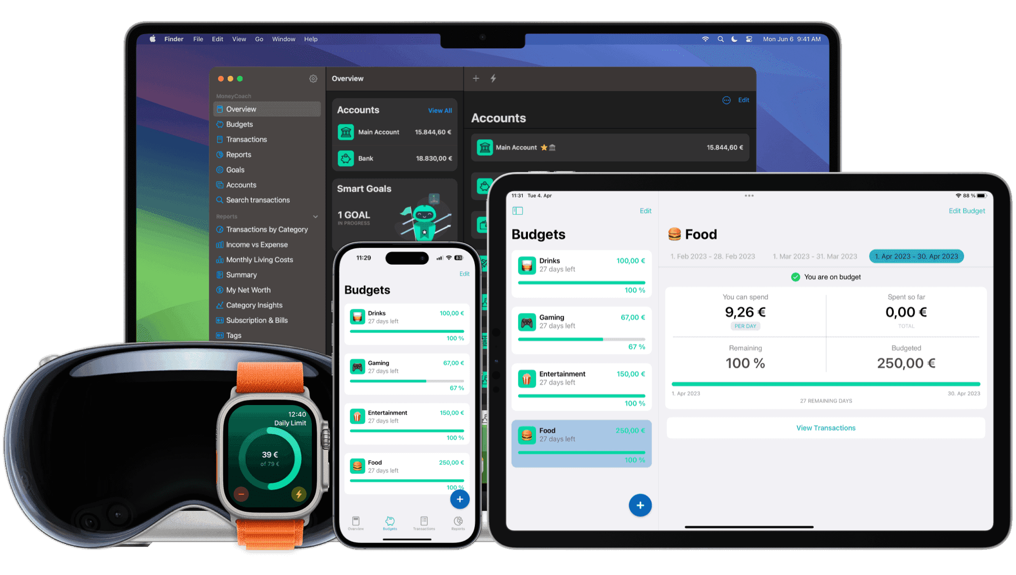 MoneyCoach app screenshot